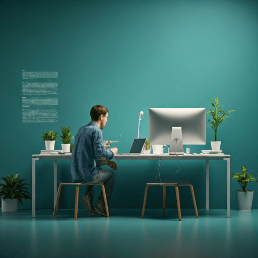 Professional remote development team collaborating online