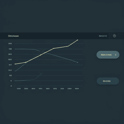 Dashboard showing growth charts and data analytics