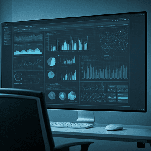 Abstract visualization of a digital experience platform dashboard