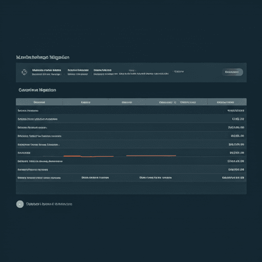 Technical dashboard showing e-commerce migration progress
