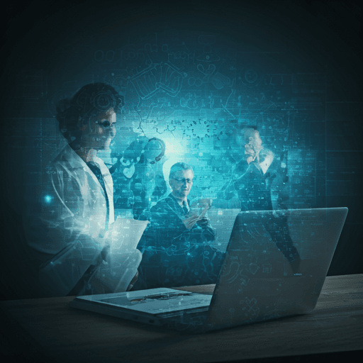 Technical team collaborating on digital solutions