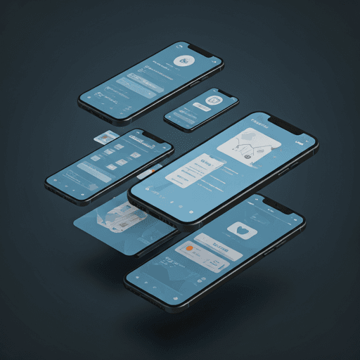 Mobile commerce shopping app screens