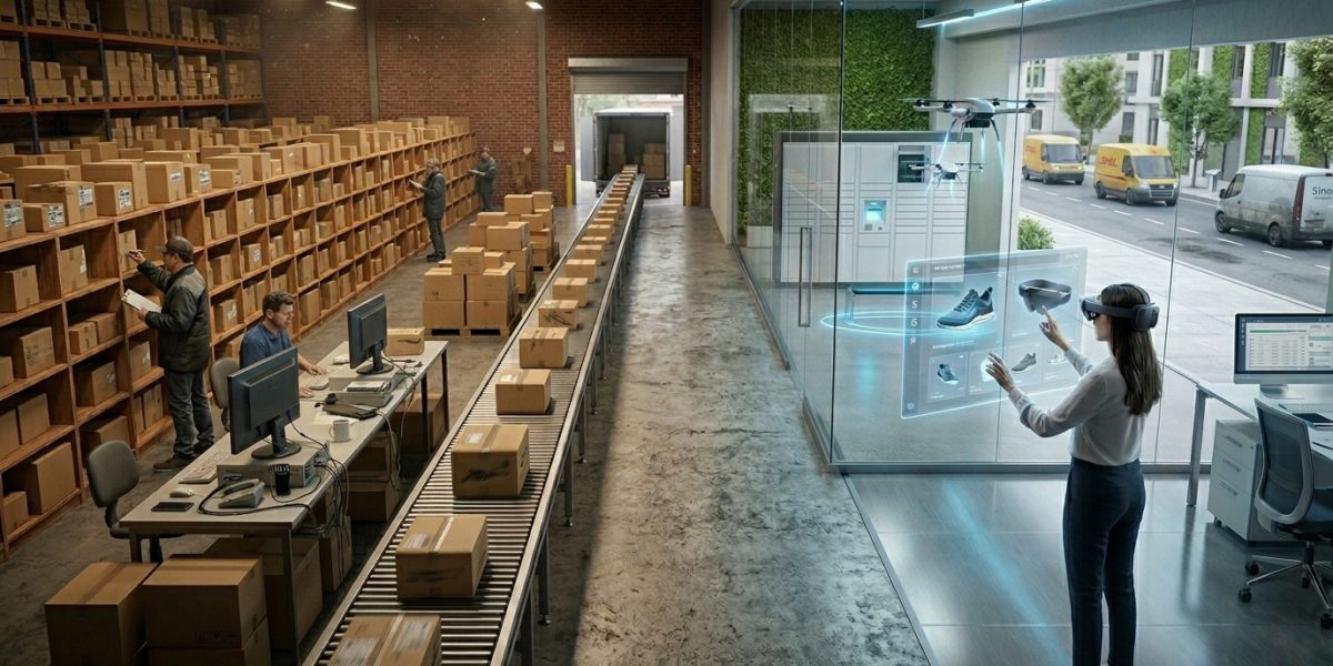 Comparison between traditional and modern eCommerce models showing differences in performance, flexibility, user experience, and technology trends in 2026